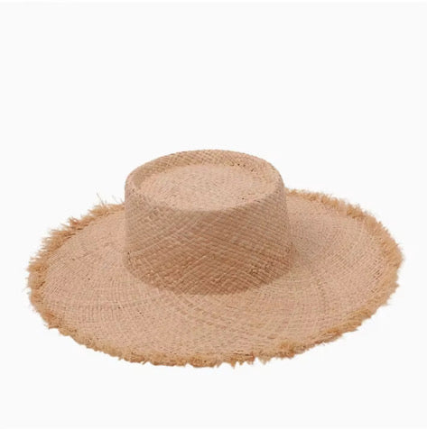 MAYA Frayed Edge Raffia Hat - PLIVATI