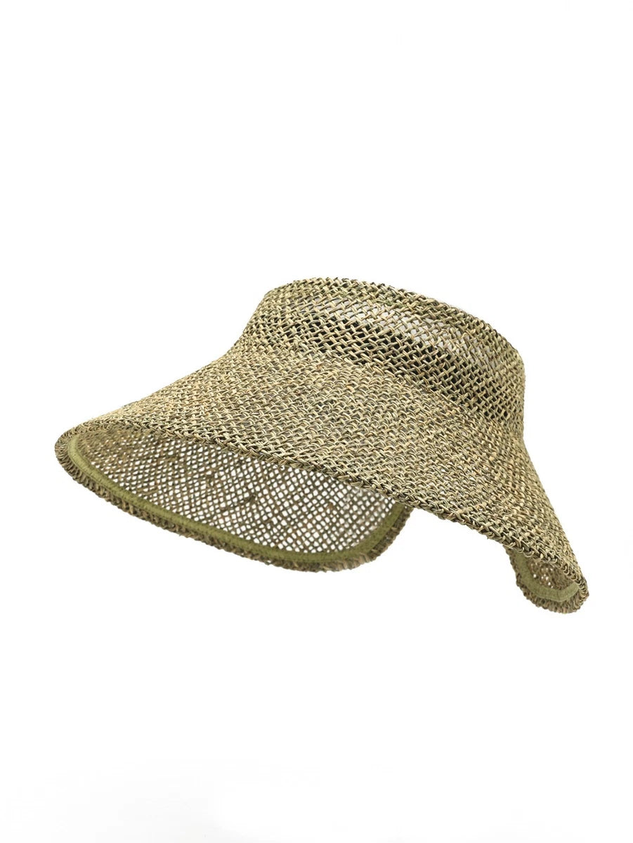 JOY Wide Brim Straw Visor – PLIVATI