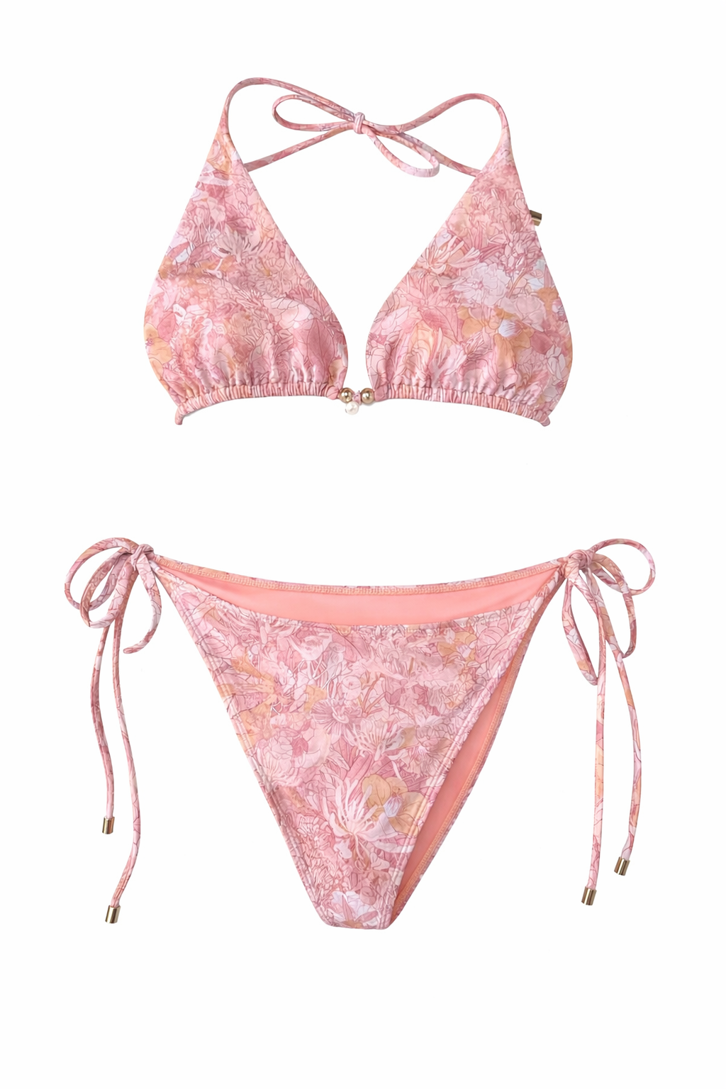 MILA Tie-Side Bikini Bottom — Ruža