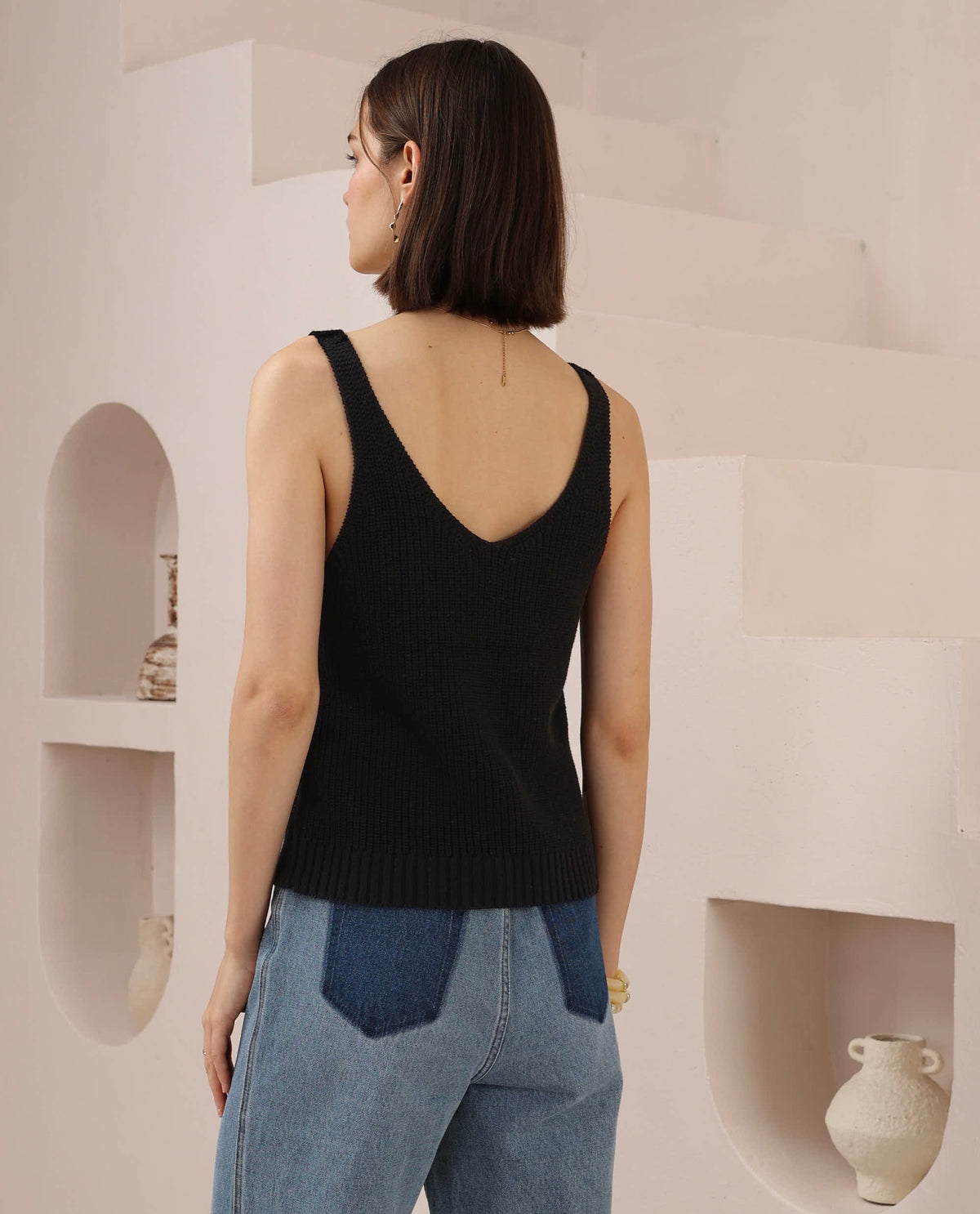 JULIA knit cami singlet in cotton