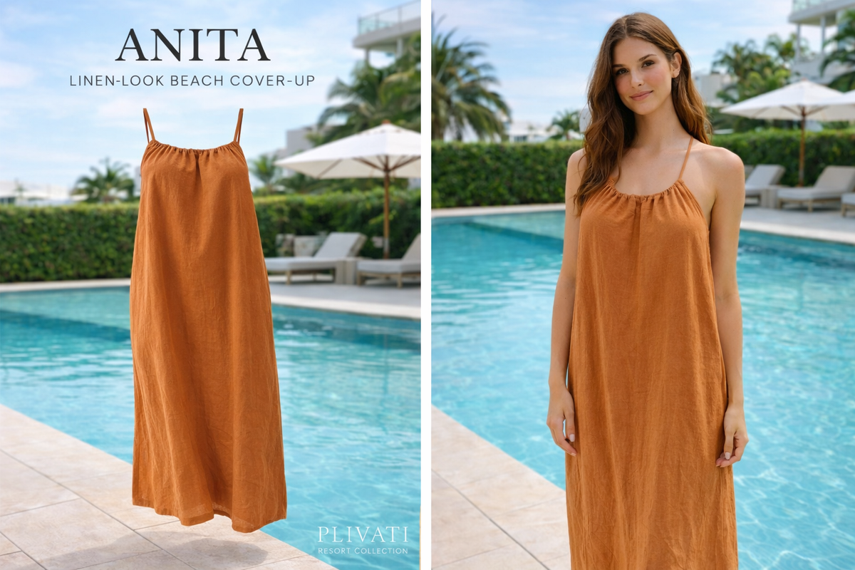 ANITA Beach Dress — Rust