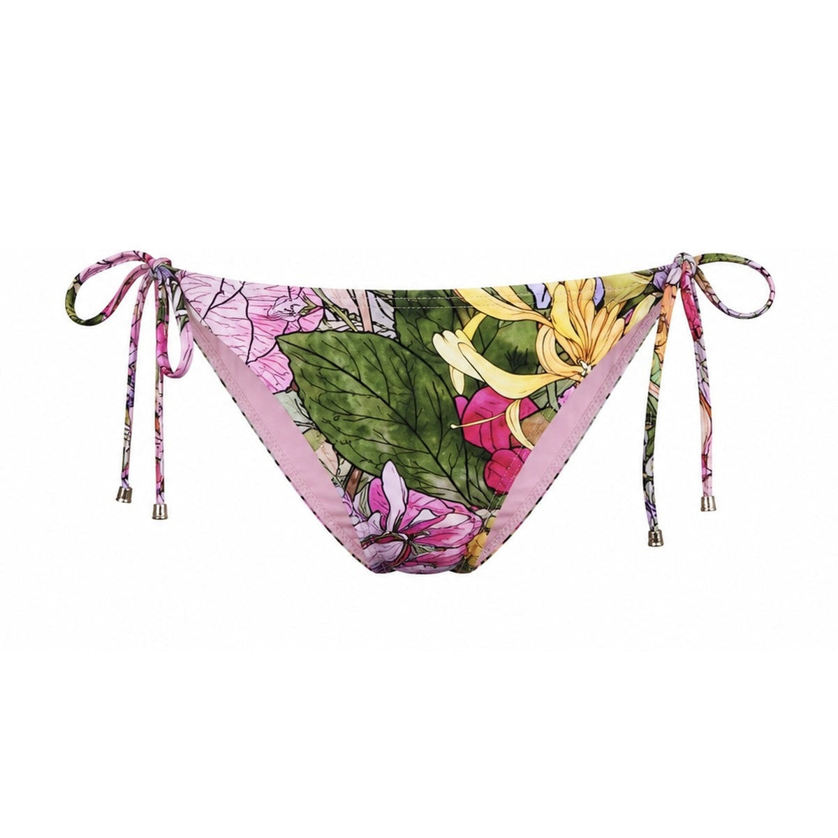 STEVIE String Tie-Up Bikini Bottoms — In Bloom