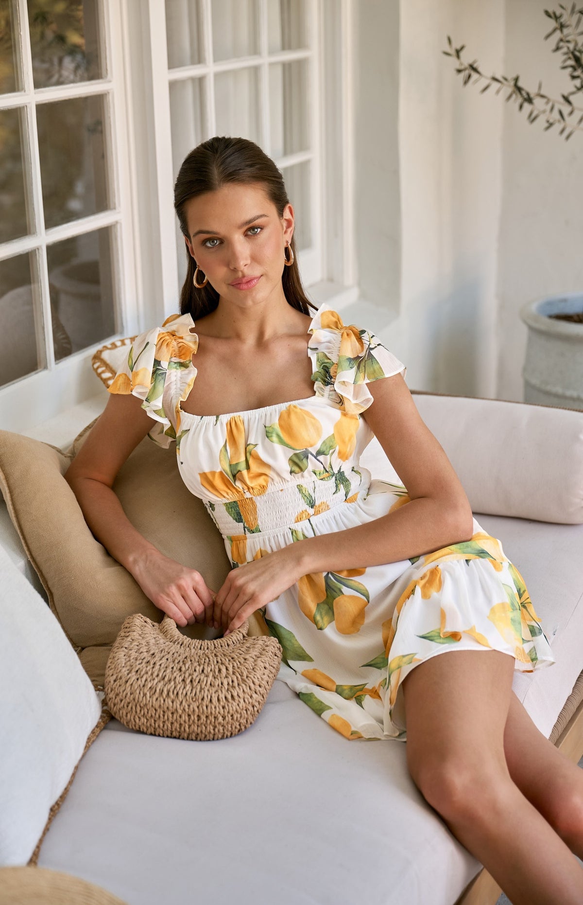 SORRENTO Lemon Mini Dress