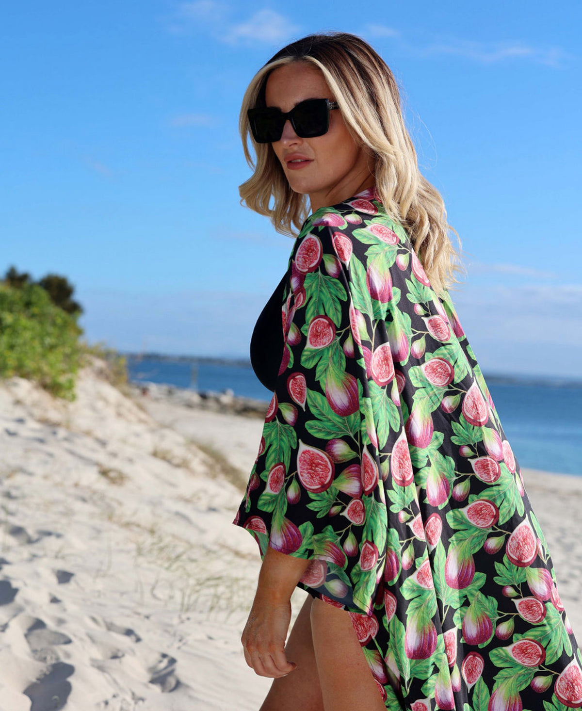SARINA Soft Kimono Robe — Figs