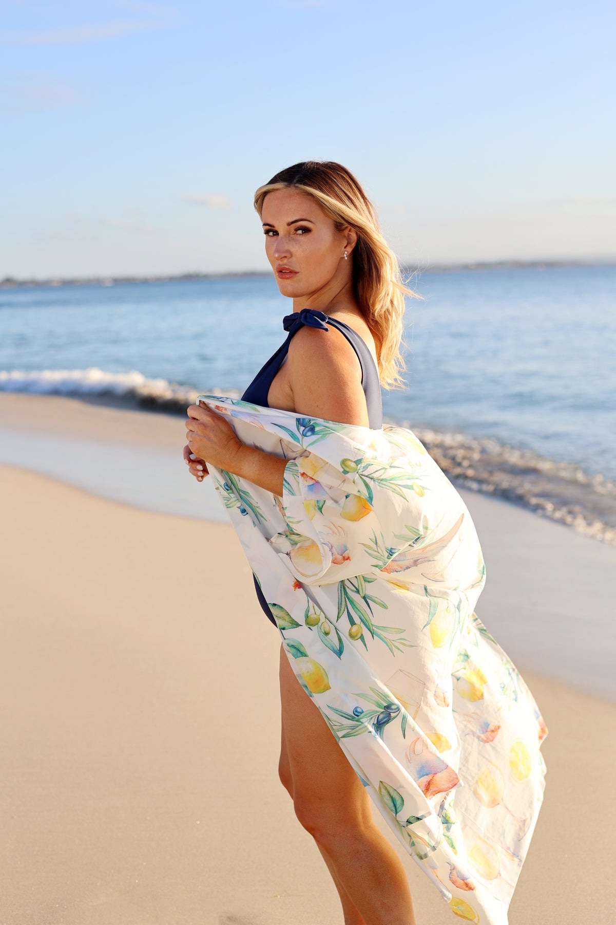 SARINA Soft Kimono Robe — Adriatic