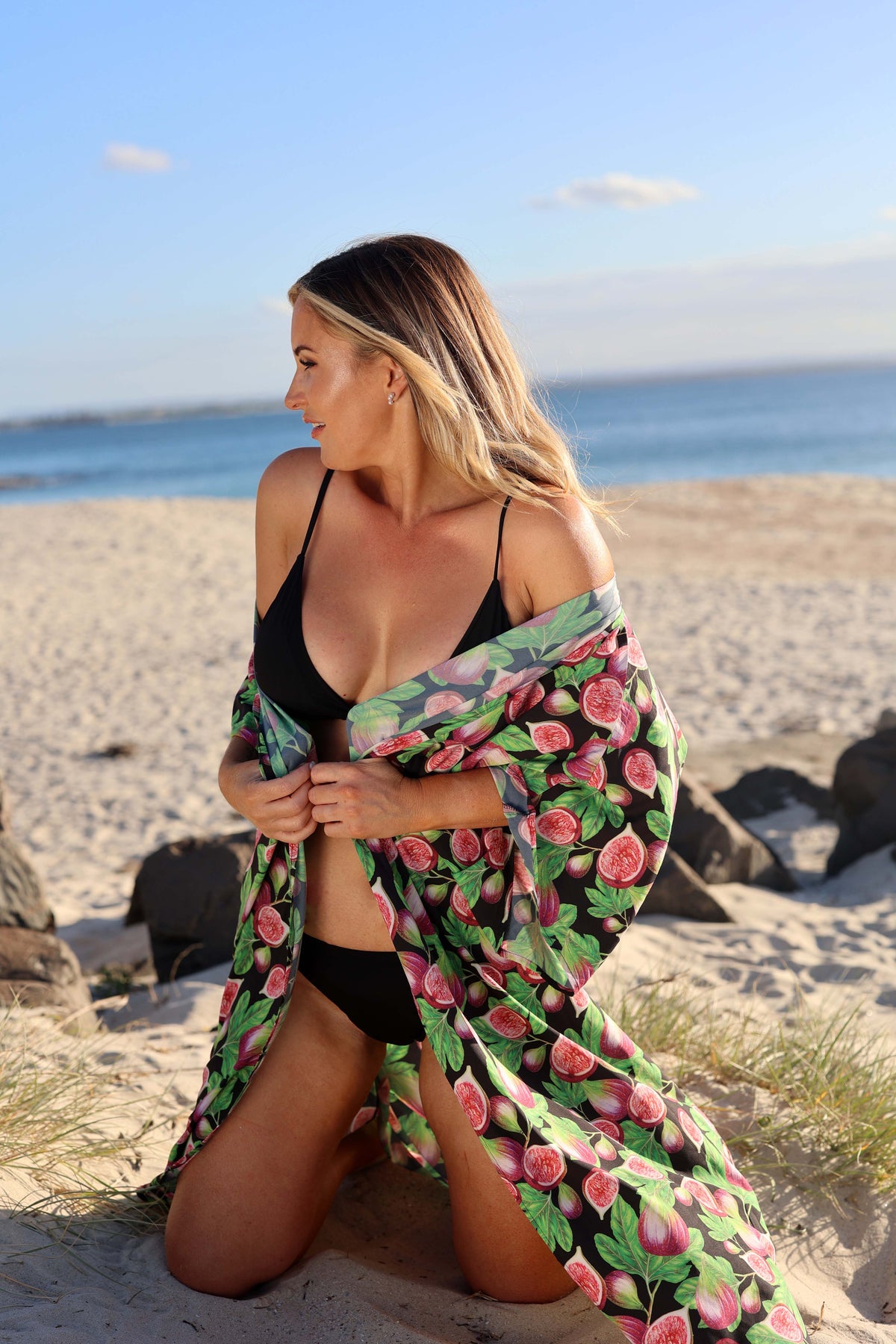 SARINA Soft Kimono Robe — Figs