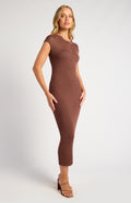 PEYTON Knit Dress — Chocolate