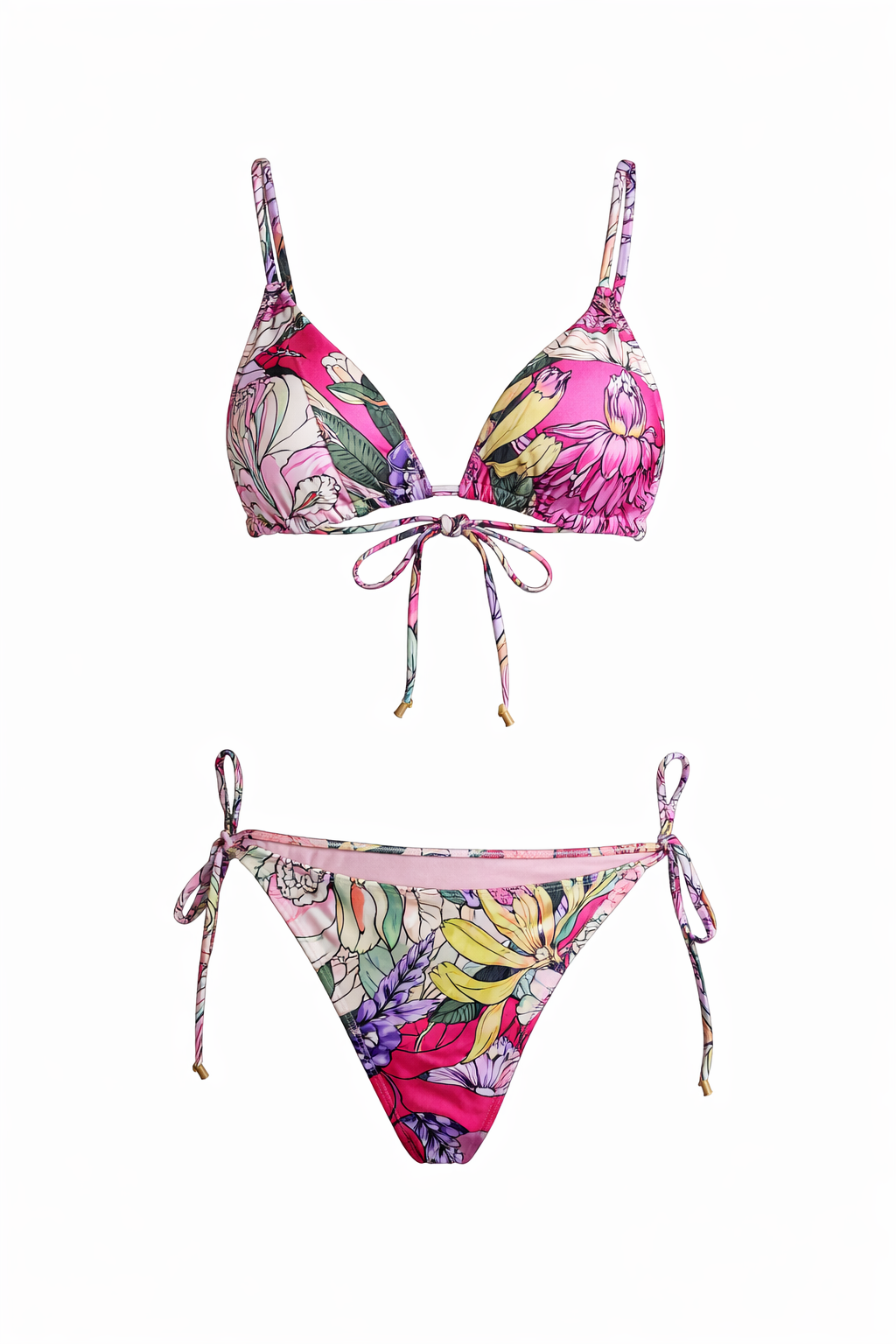 MIA 'IN BLOOM’ String Triangle Bra Style Bikini Top