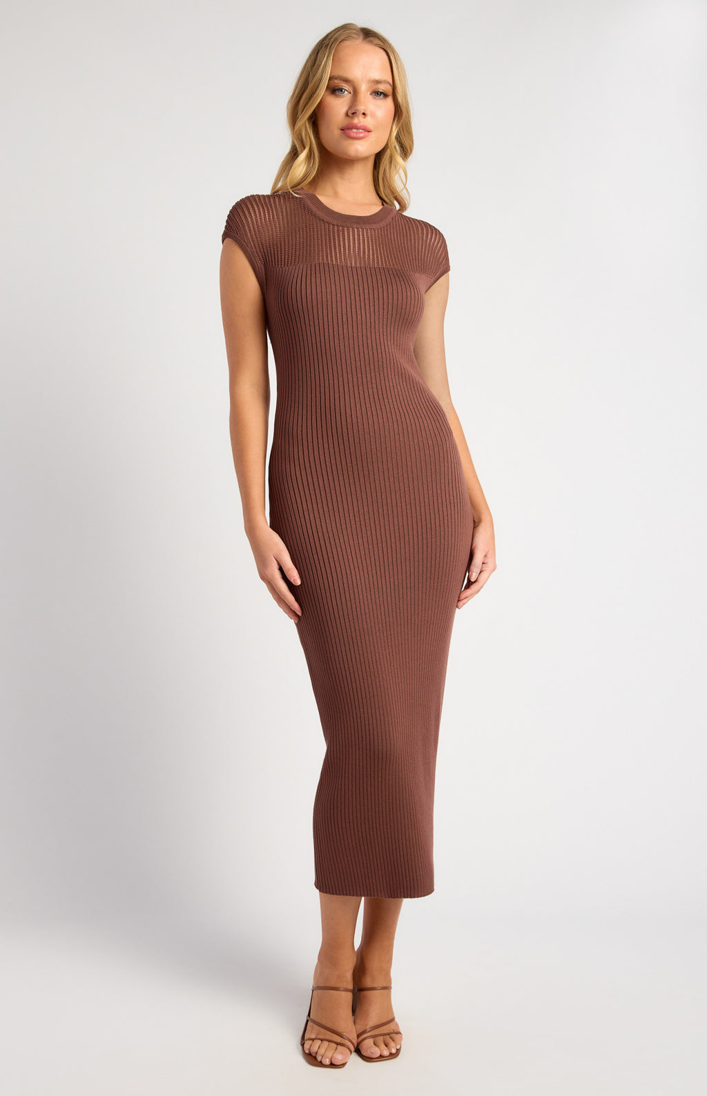 PEYTON Knit Dress — Chocolate