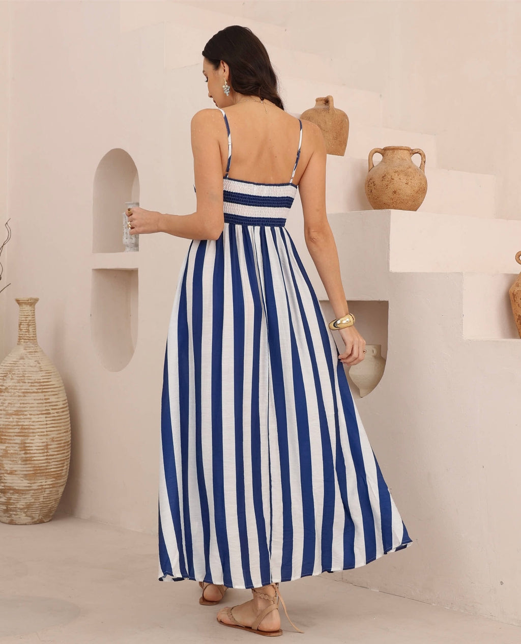 CAPRI Maxi Dress - Cobalt Stripe