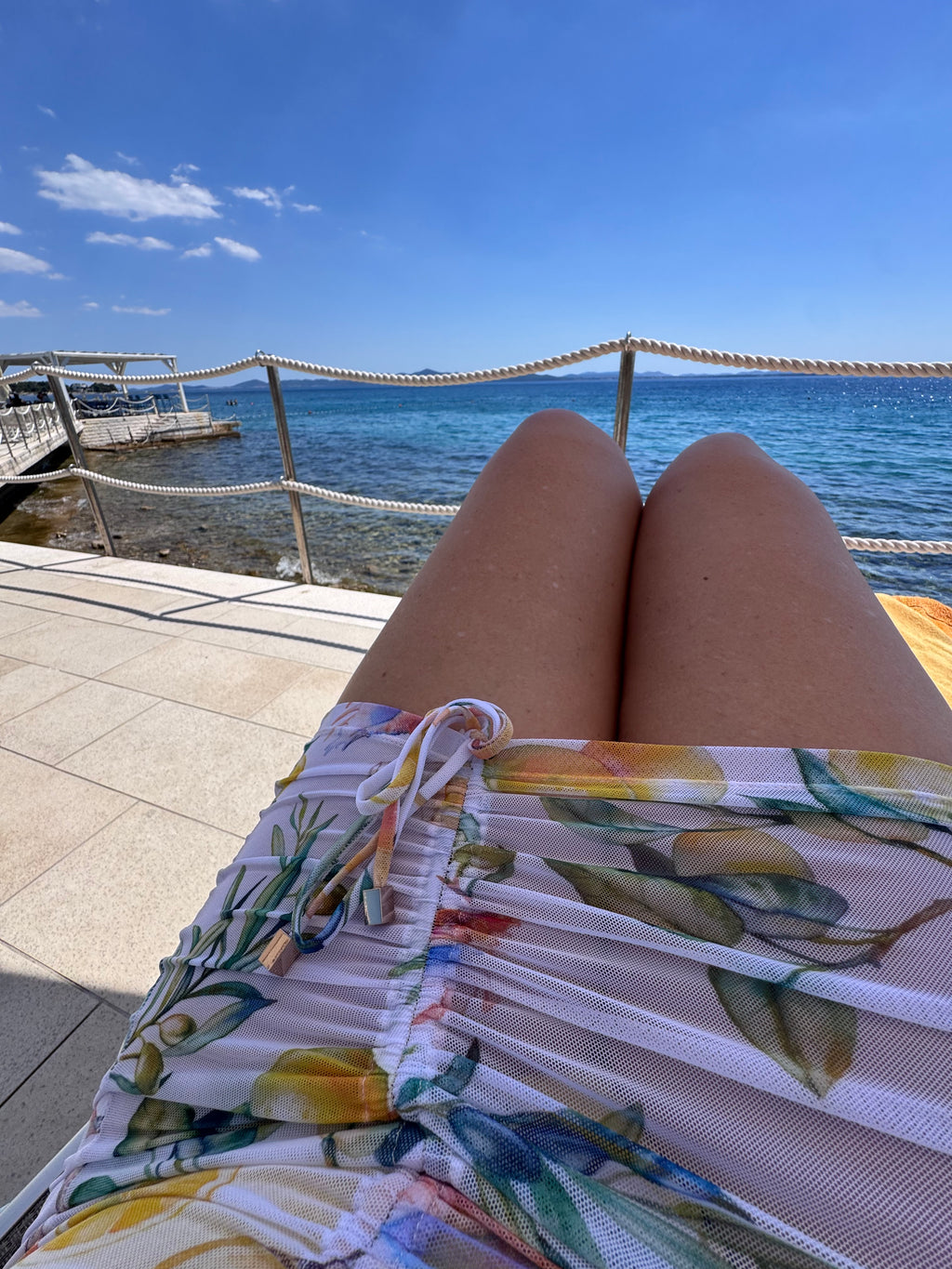 ZORA MESH SKIRT - Adriatic
