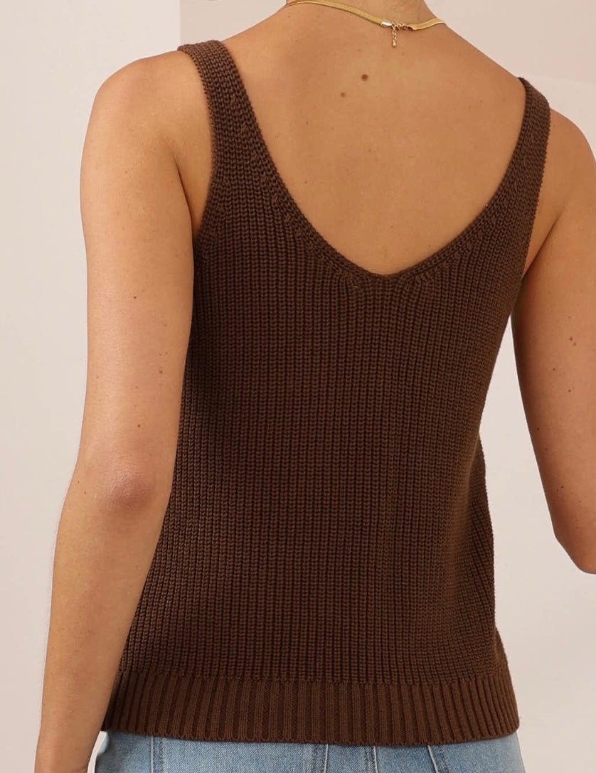 JULIA Cotton Knit Cami - Singlet