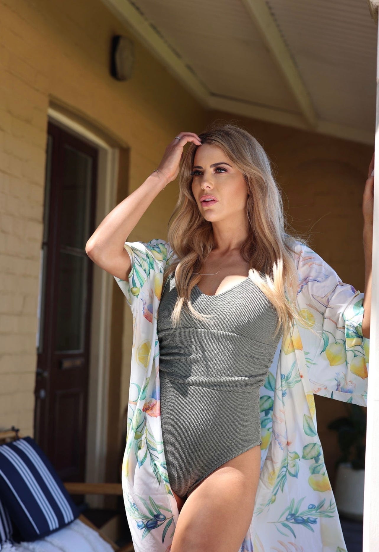 SARINA - Soft Kimono Robe - Adriatic