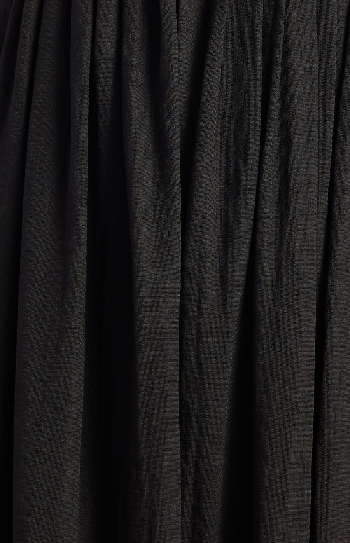 TAYLA Pleated Bodice Detail Midi Dress — Black