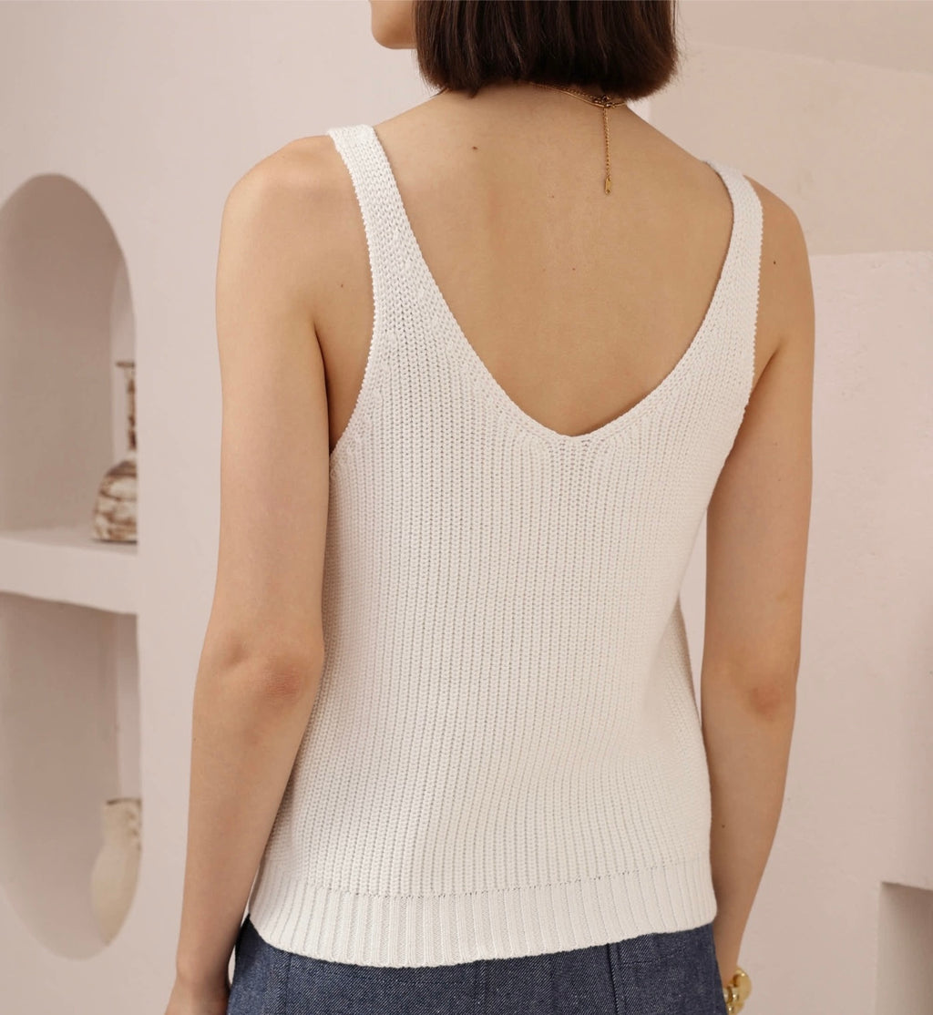 JULIA Cotton Knit Cami - Singlet