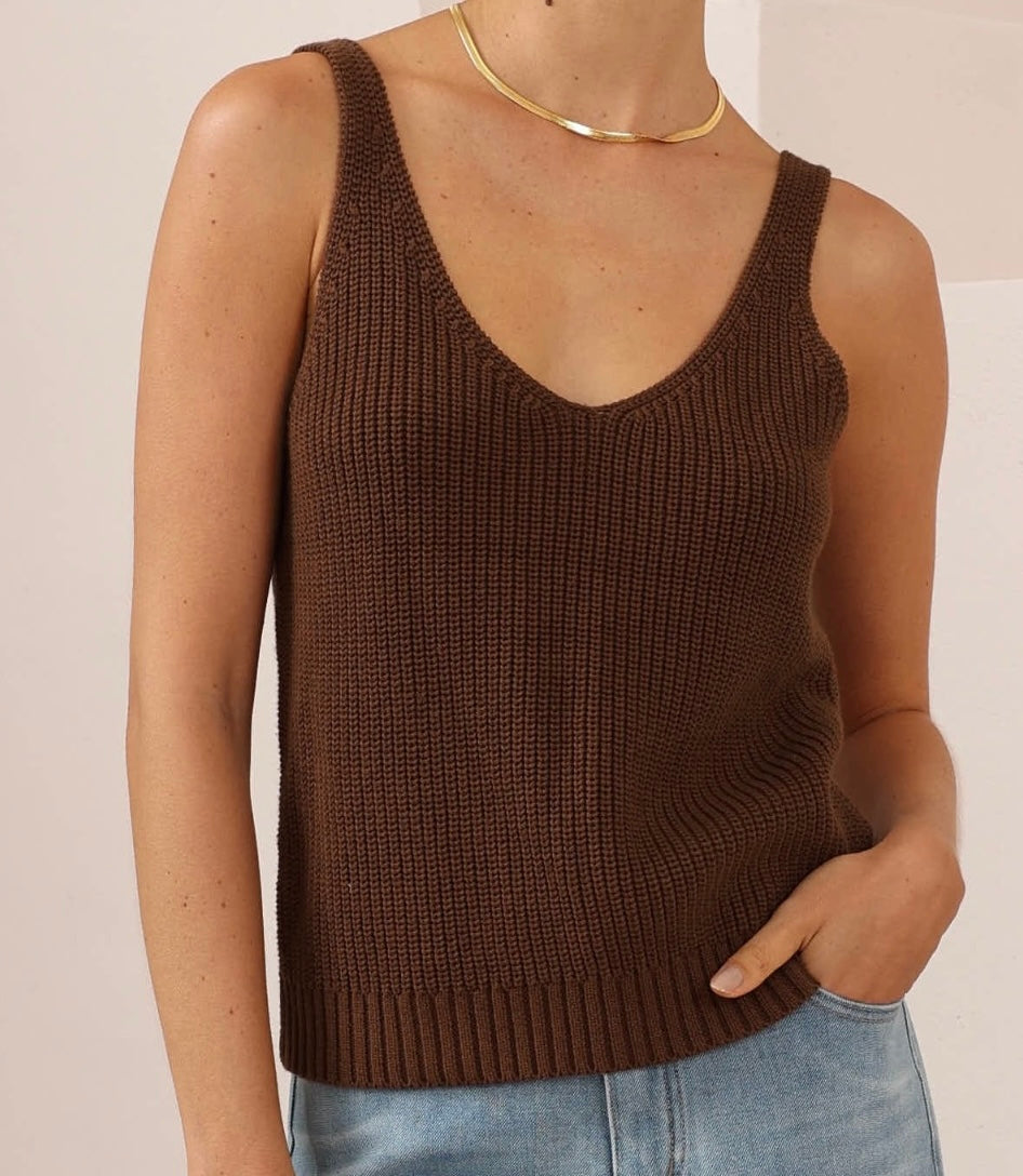 JULIA Cotton Knit Cami - Singlet