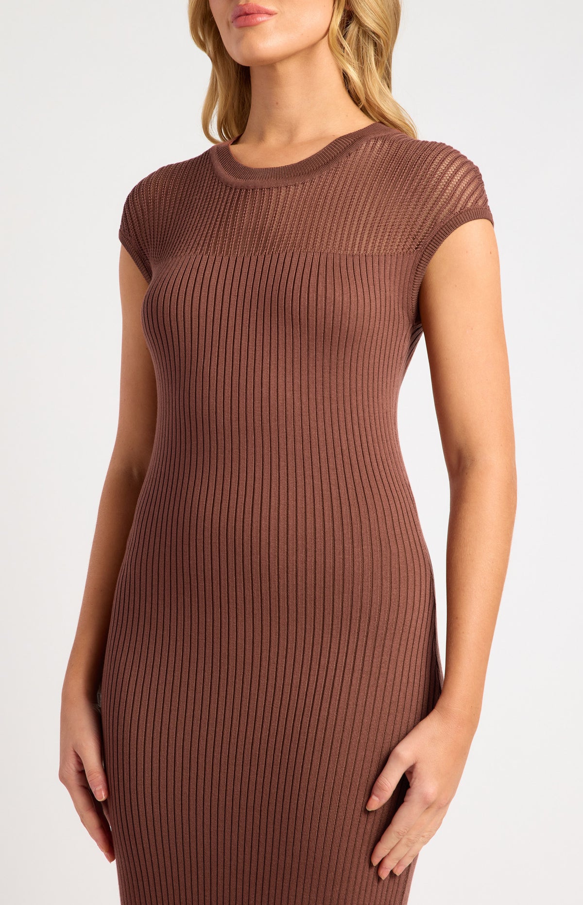 PEYTON Knit Dress — Chocolate