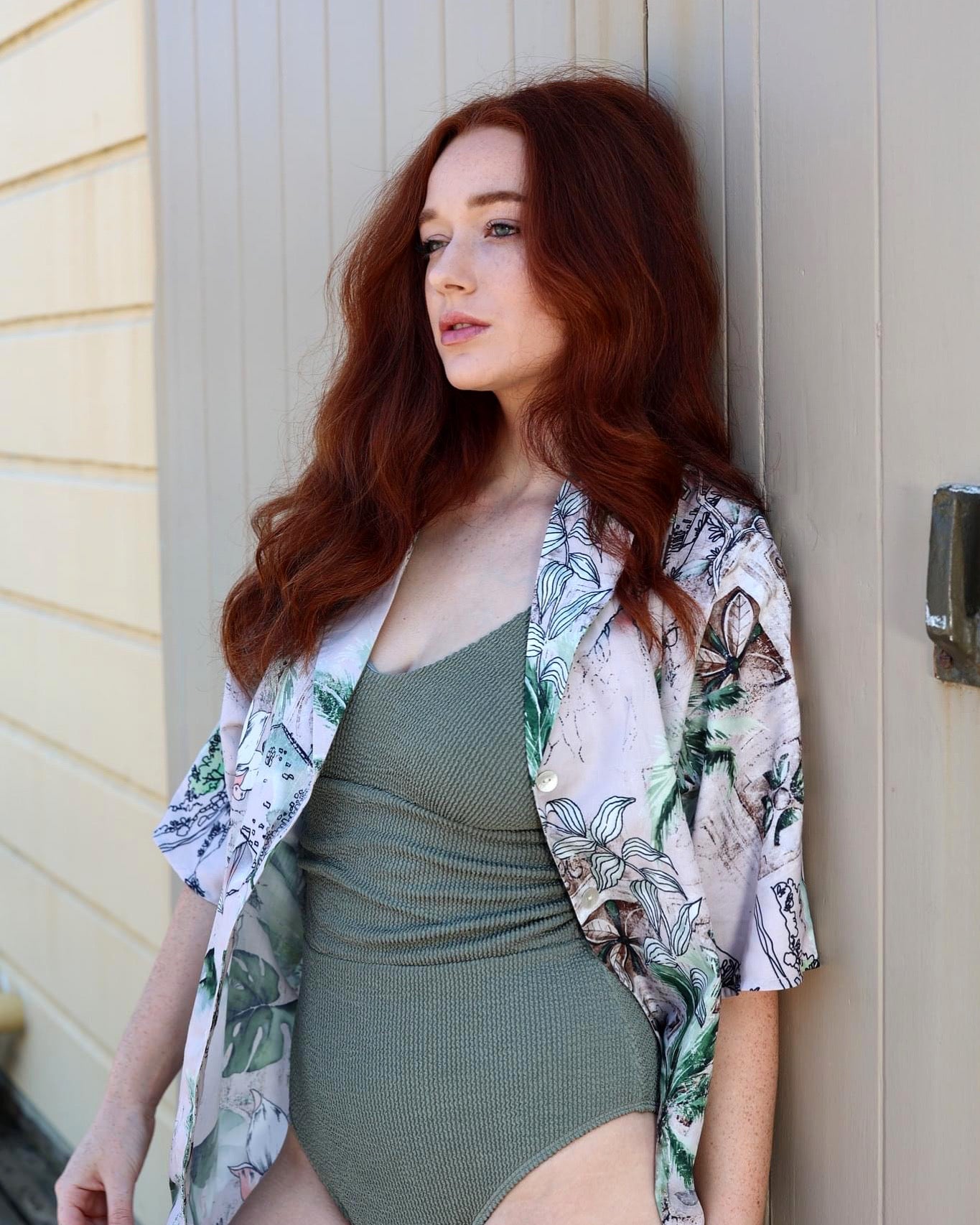 KATIJA 'Sage' Crinkle One Piece Swimsuit