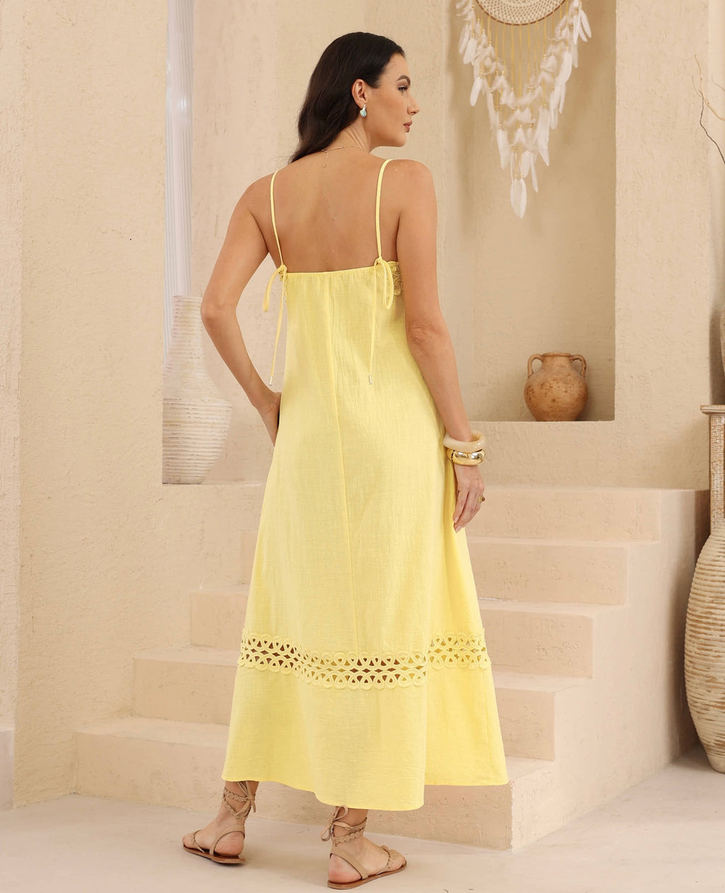 LOLITA - Pleated Bodice Detail Midi Dress — Butter Lemon