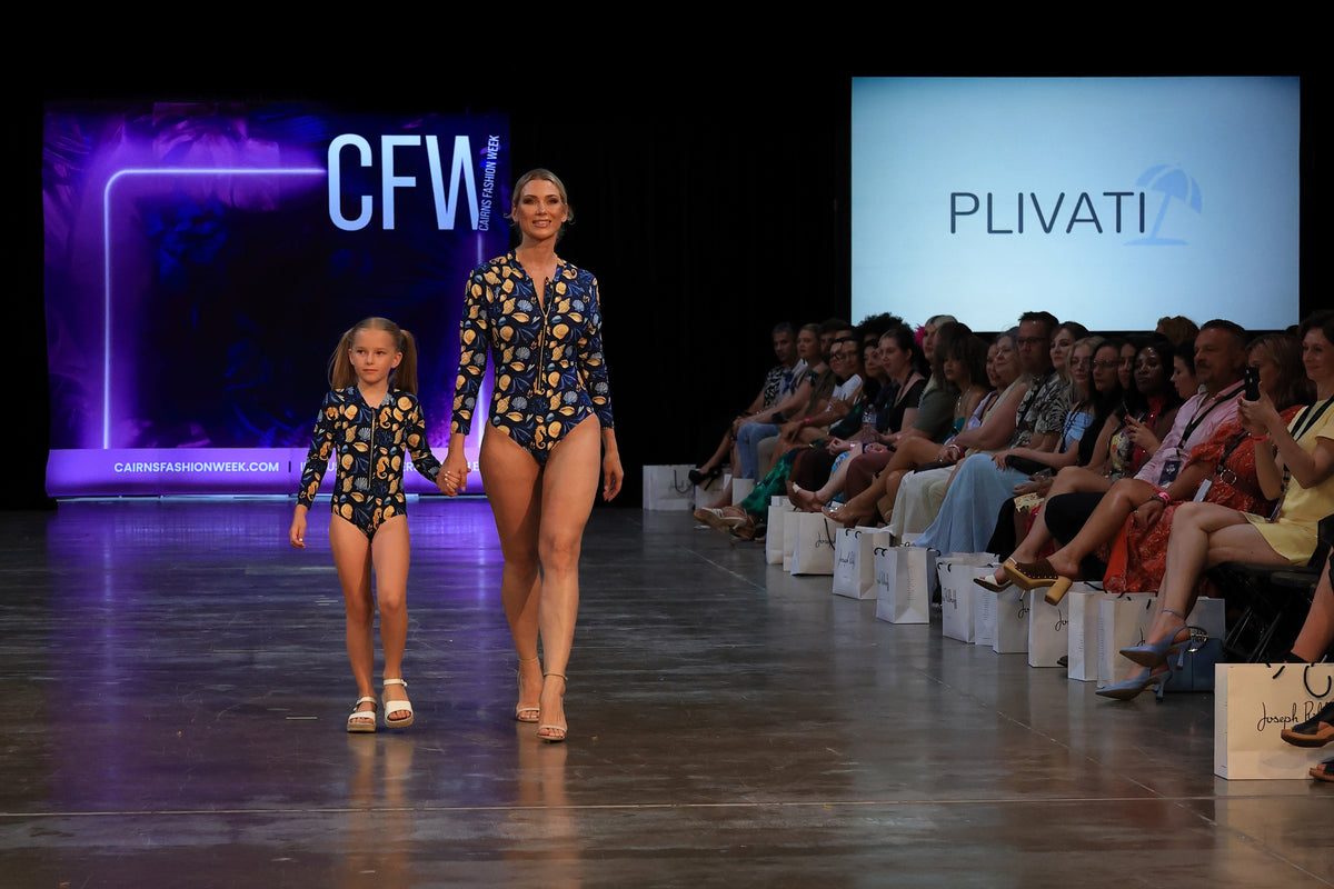 LANA Čiovo long sleeve swimsuit on the runway