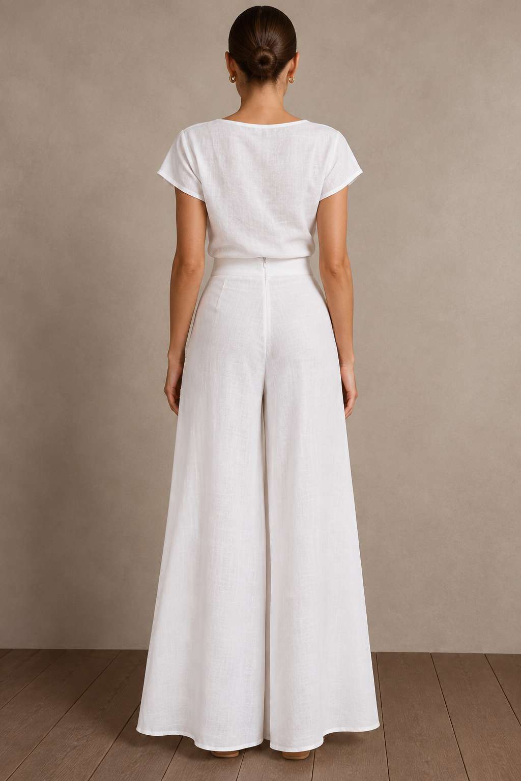 ALBA Palazzo Pant - White