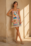 SORAYA Mini Dress — Mediterranean Tile