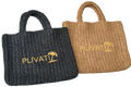 PLIVATI Straw Beach Tote Bag