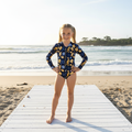 Mini LANA - ČIOVO One Piece Girls Long Sleeve Swimsuit