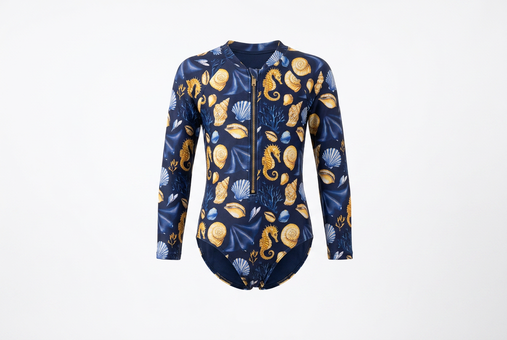 Mini LANA - ČIOVO One Piece Girls Long Sleeve Swimsuit