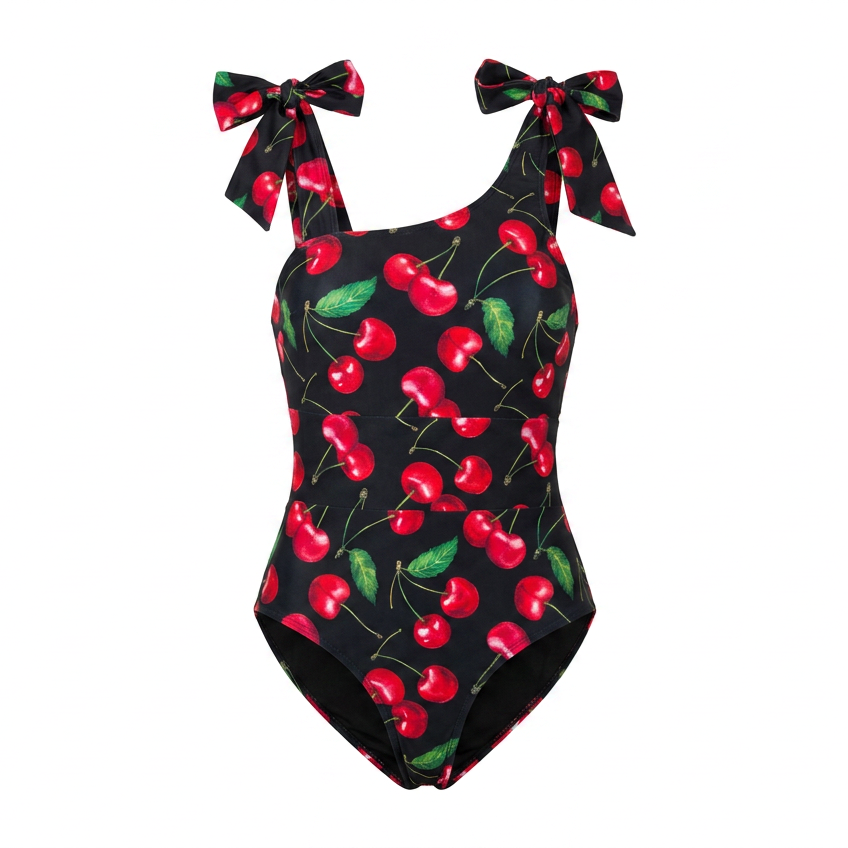 DIJANA Tie Shoulder Swimsuit — Višnja