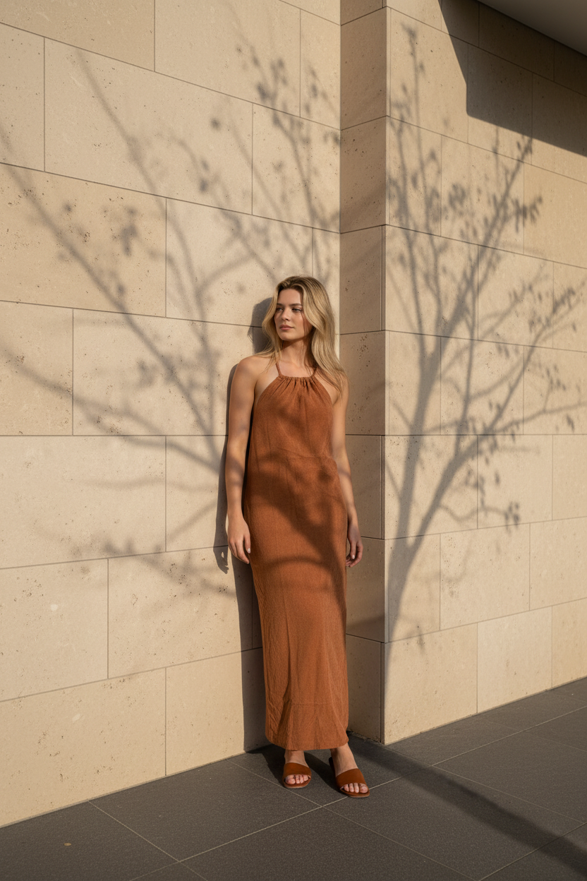 ANITA Beach Dress  — Rust