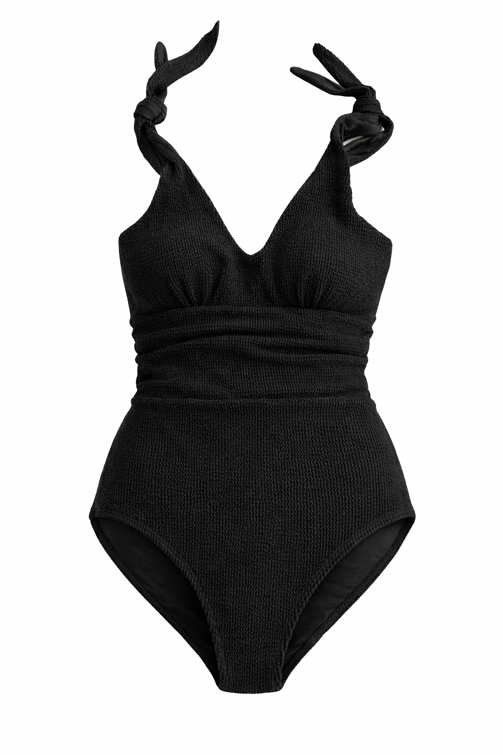 KATIJA 'Black' Crinkle One Piece Swimsuit