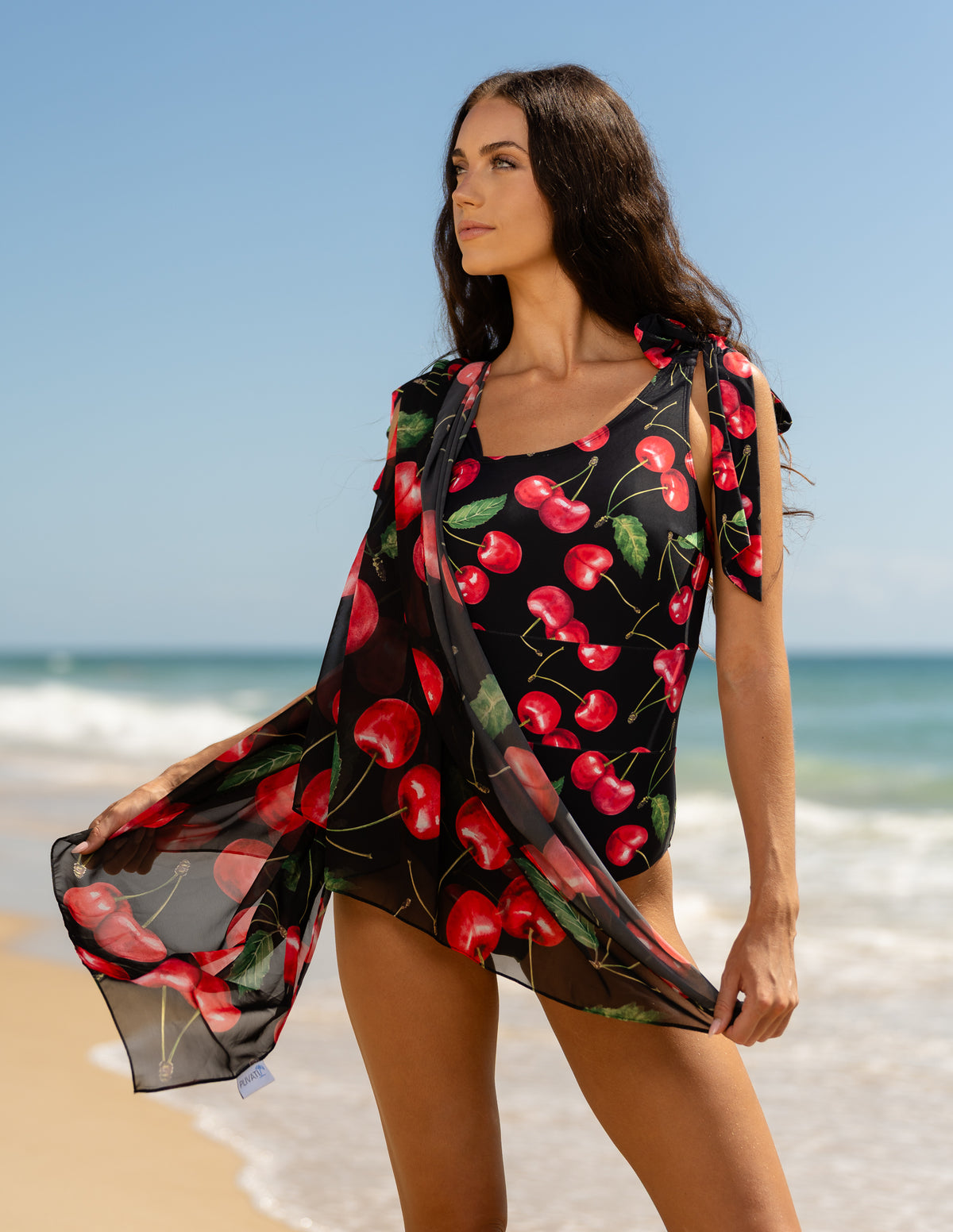 DIJANA Tie Shoulder Swimsuit — Višnja