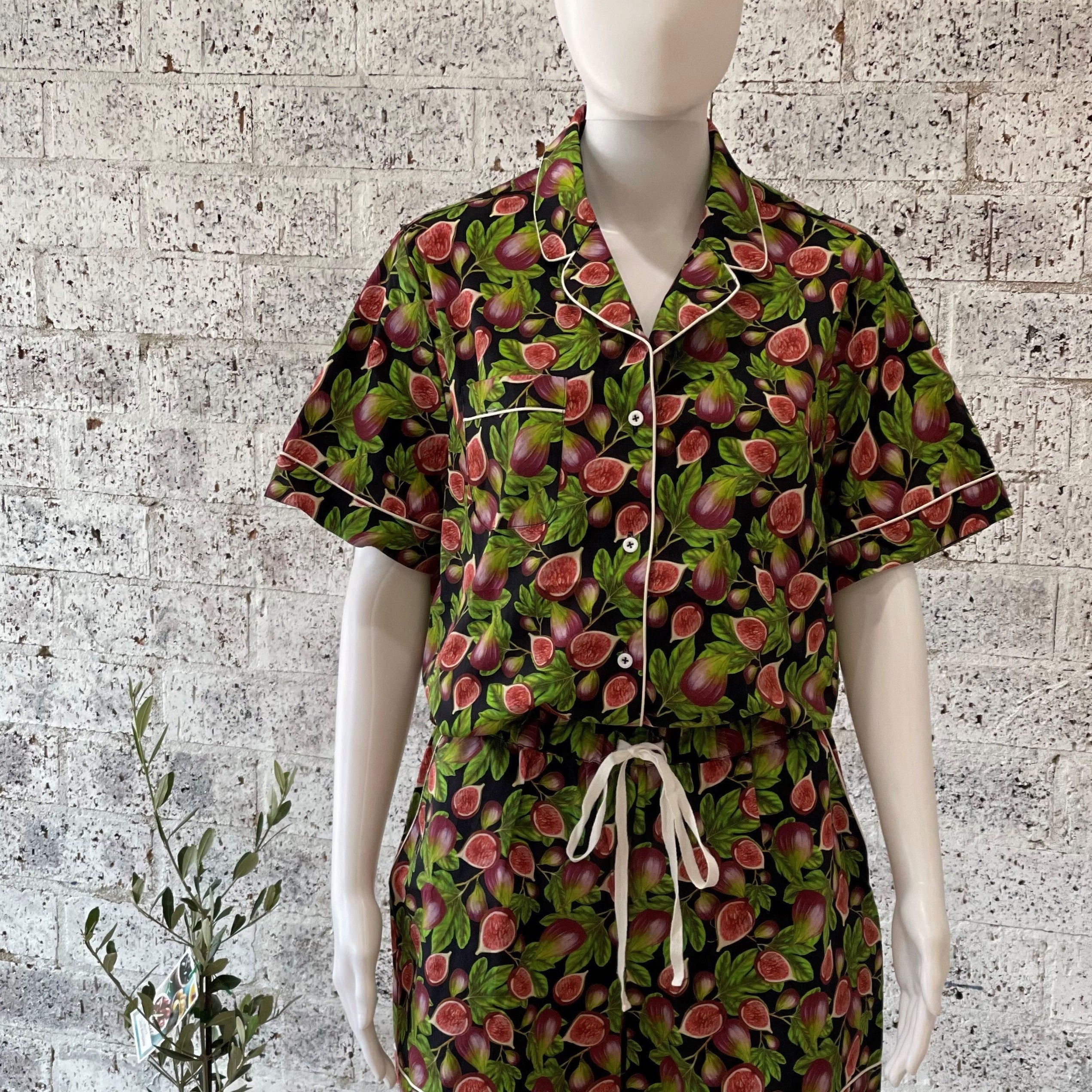 FIGS Short Sleeve Button Sleep Shirt