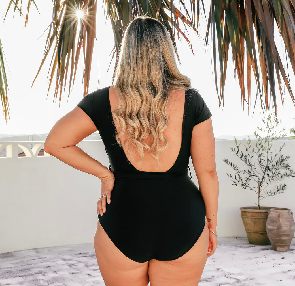 (Pre-Order) KOLINDA One Piece Swimsuit - Reimagined Black