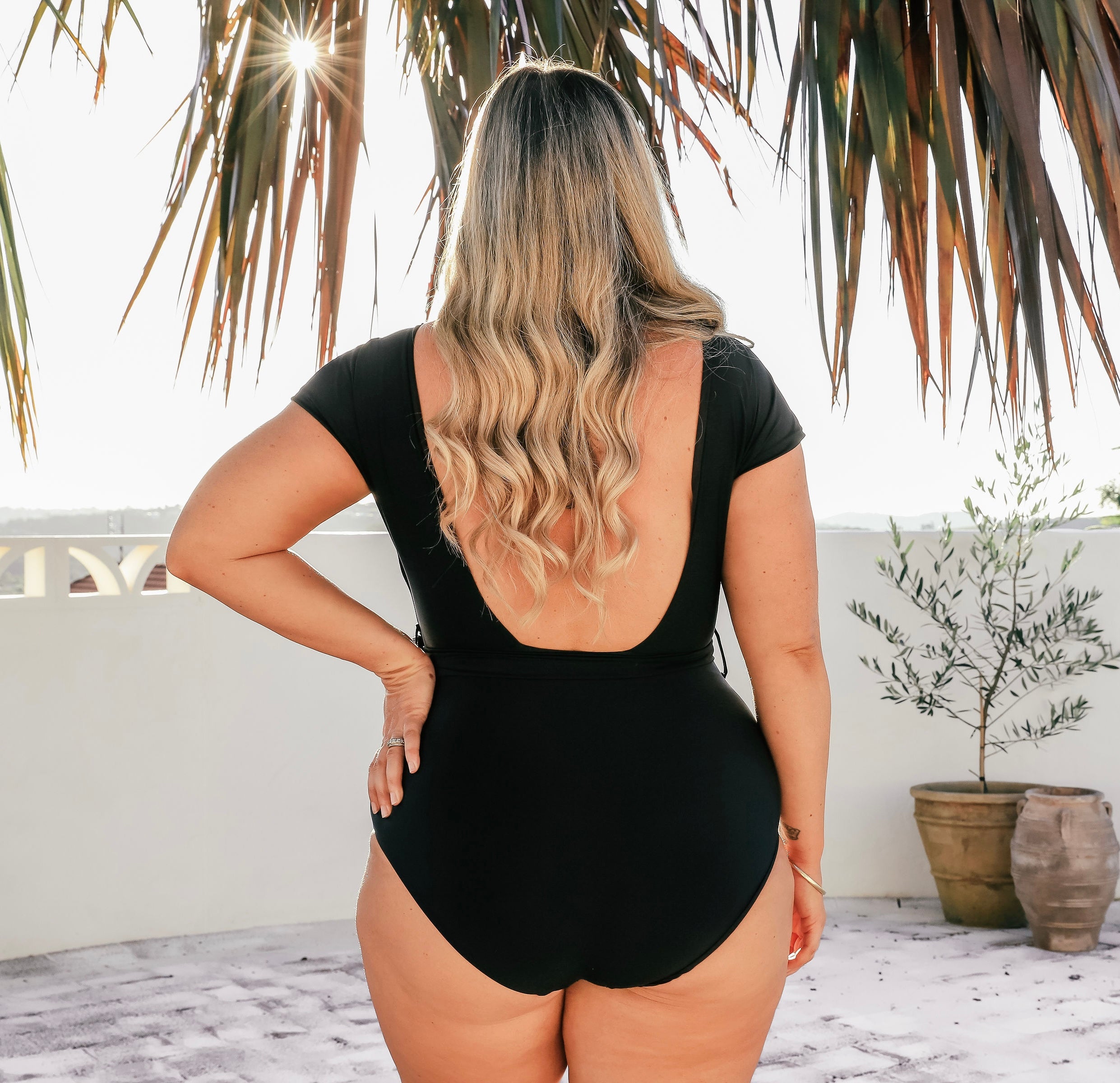(Pre-Order) KOLINDA One Piece Swimsuit - Reimagined Black