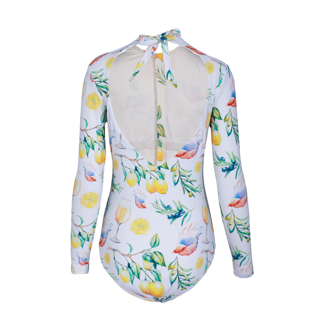 IVANA 'Adriatic' One Piece Long Sleeve Swimsuit - PLIVATI Women's Swimwear