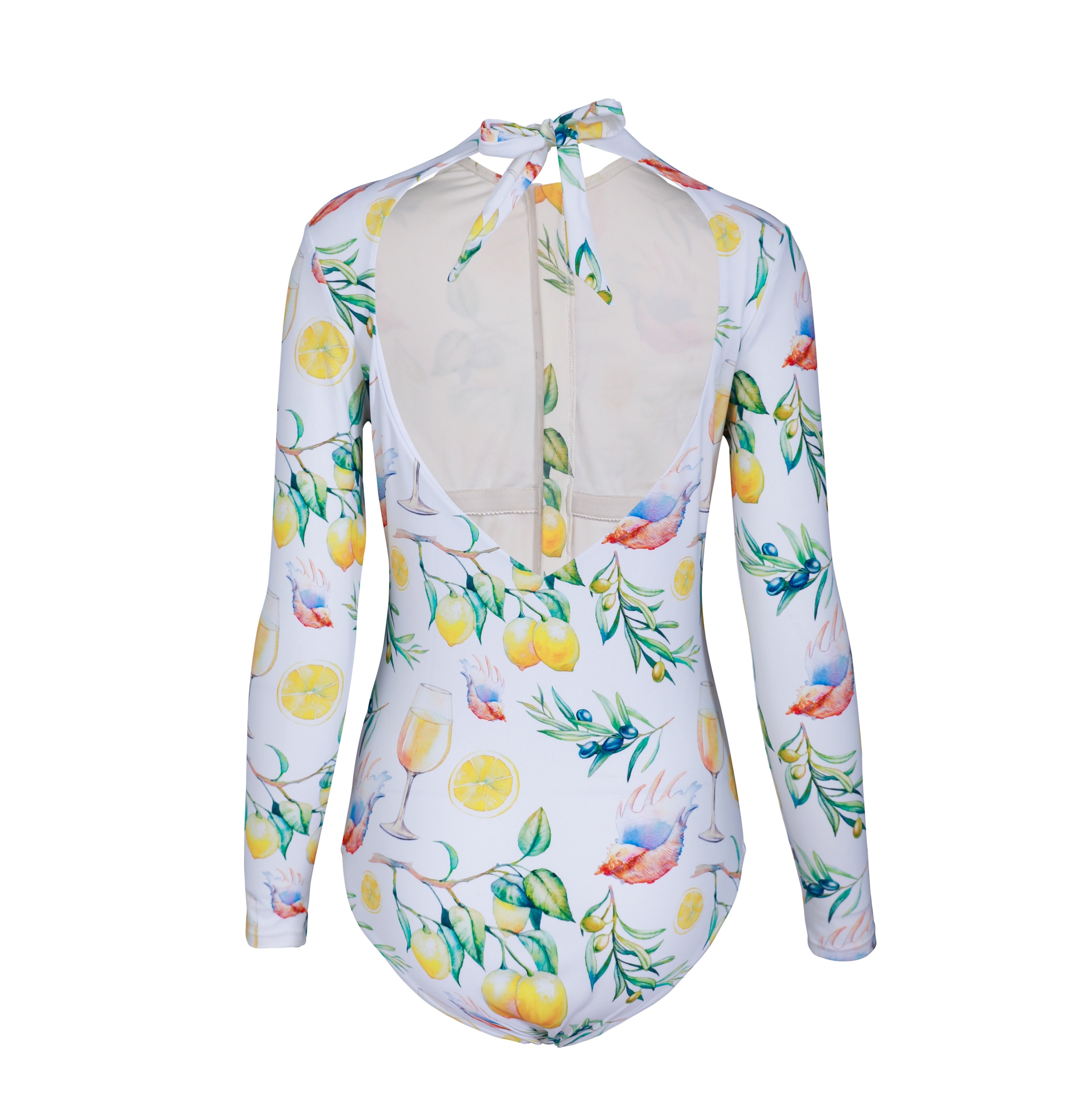 IVANA 'Adriatic' One Piece Long Sleeve Swimsuit - PLIVATI Women's Swimwear