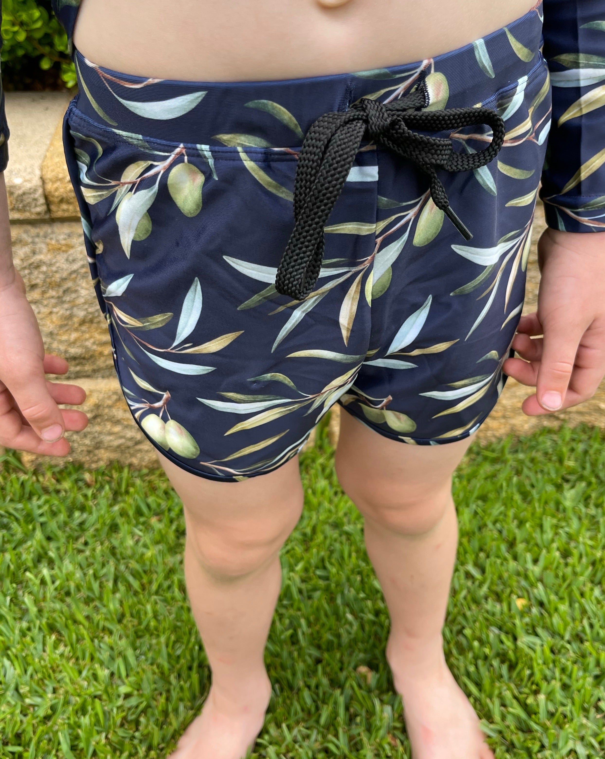 Mini MASLINA (Olives) Kids Shortie Swim Shorts