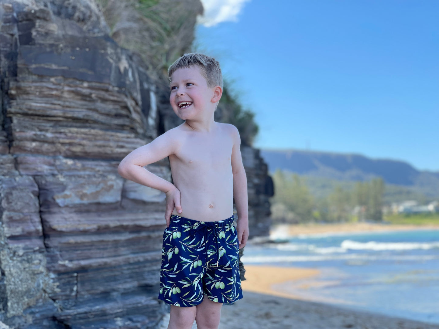 Mini MASLINA (Olives) Kids Swim Shorts