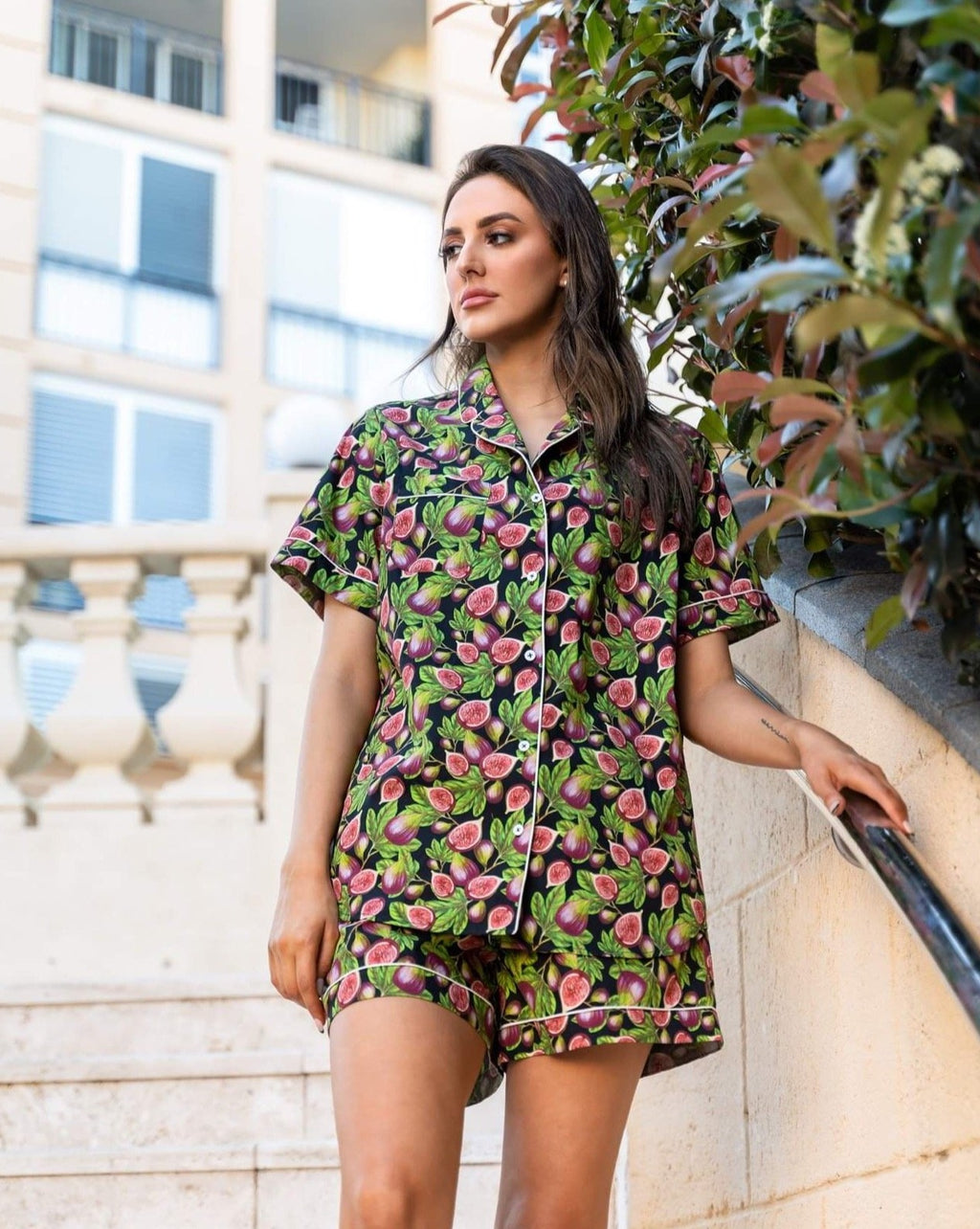 FIGS Short Sleeve Button Sleep Shirt