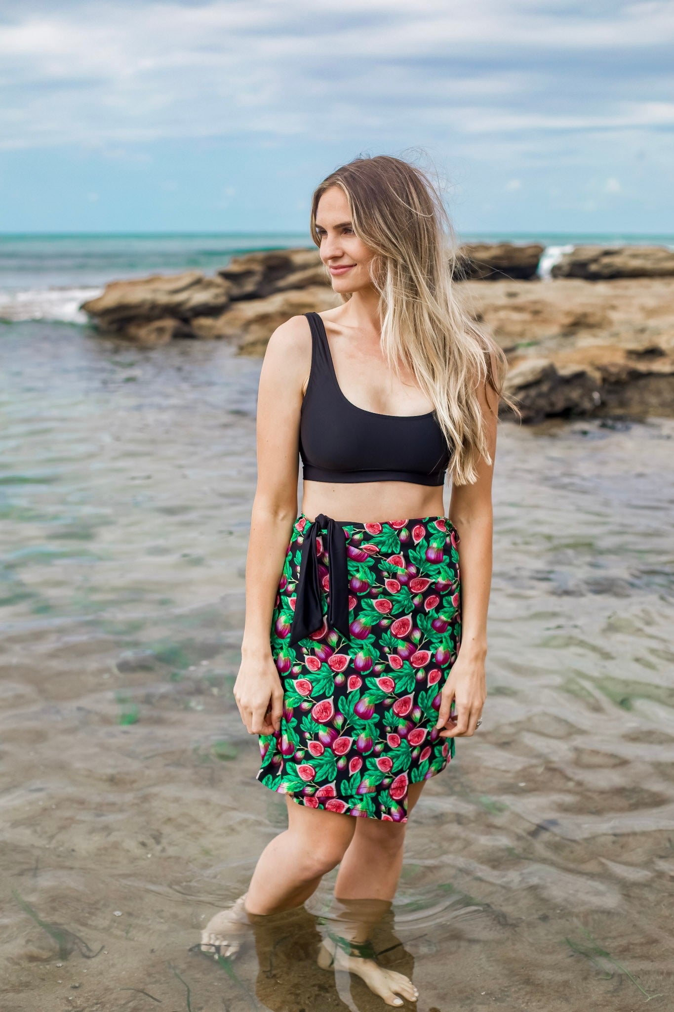PLIVATI ‘Pareo’ Swim Sarong/Cape - Fig