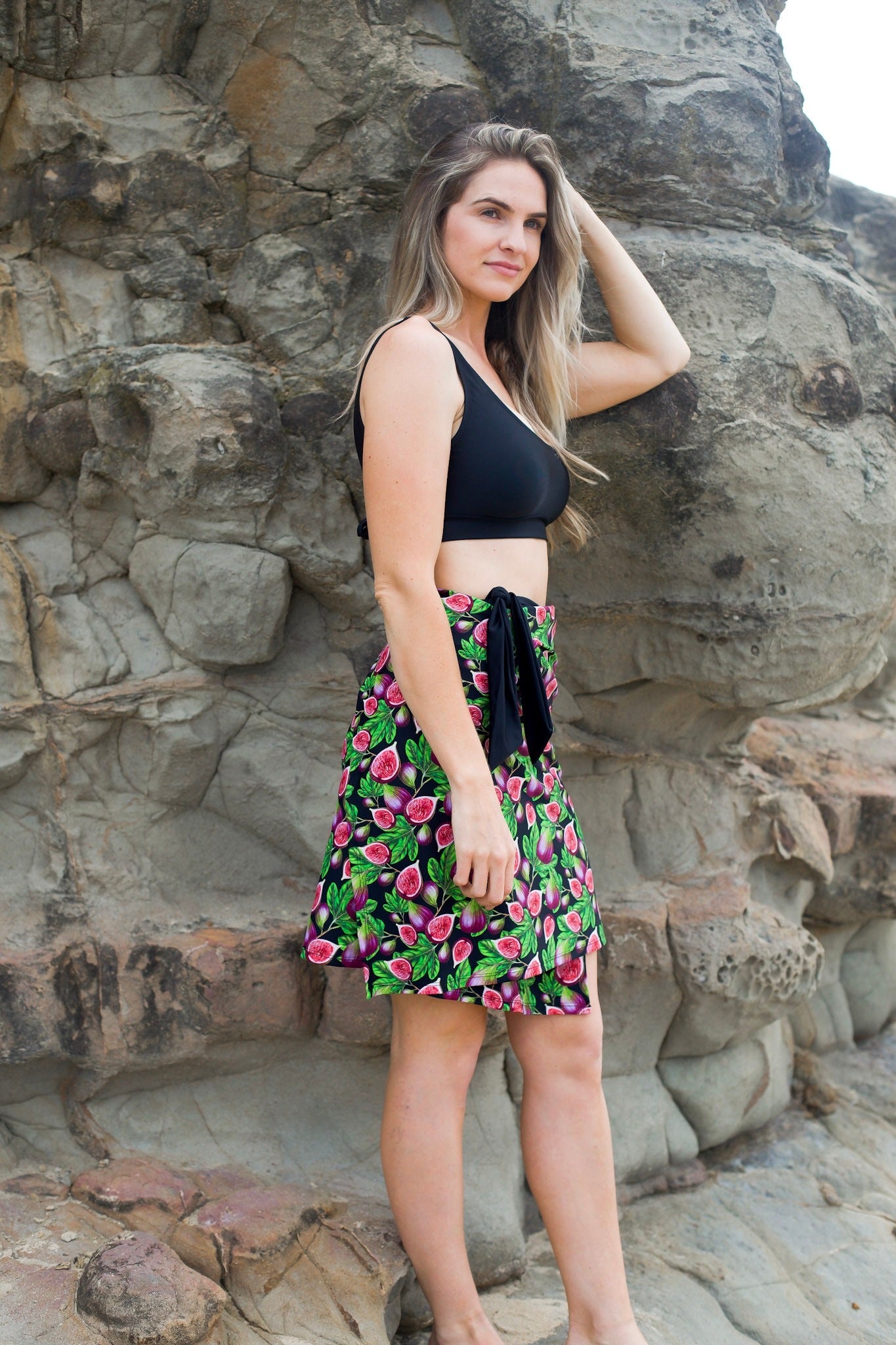 PLIVATI ‘Pareo’ Swim Sarong/Cape - Fig