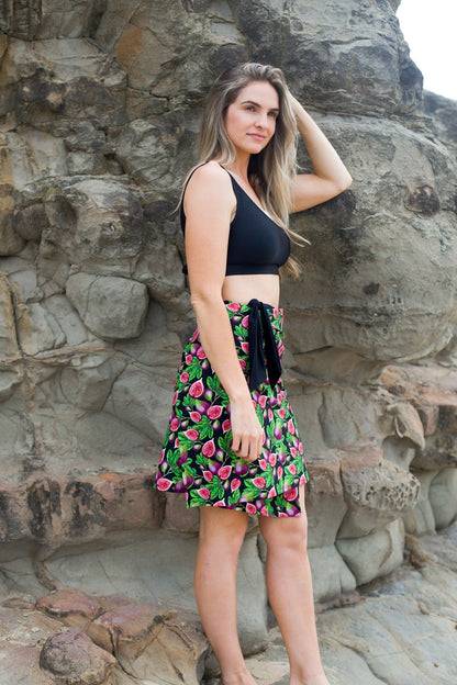 PLIVATI ‘Pareo’ Swim Sarong/Cape - Fig