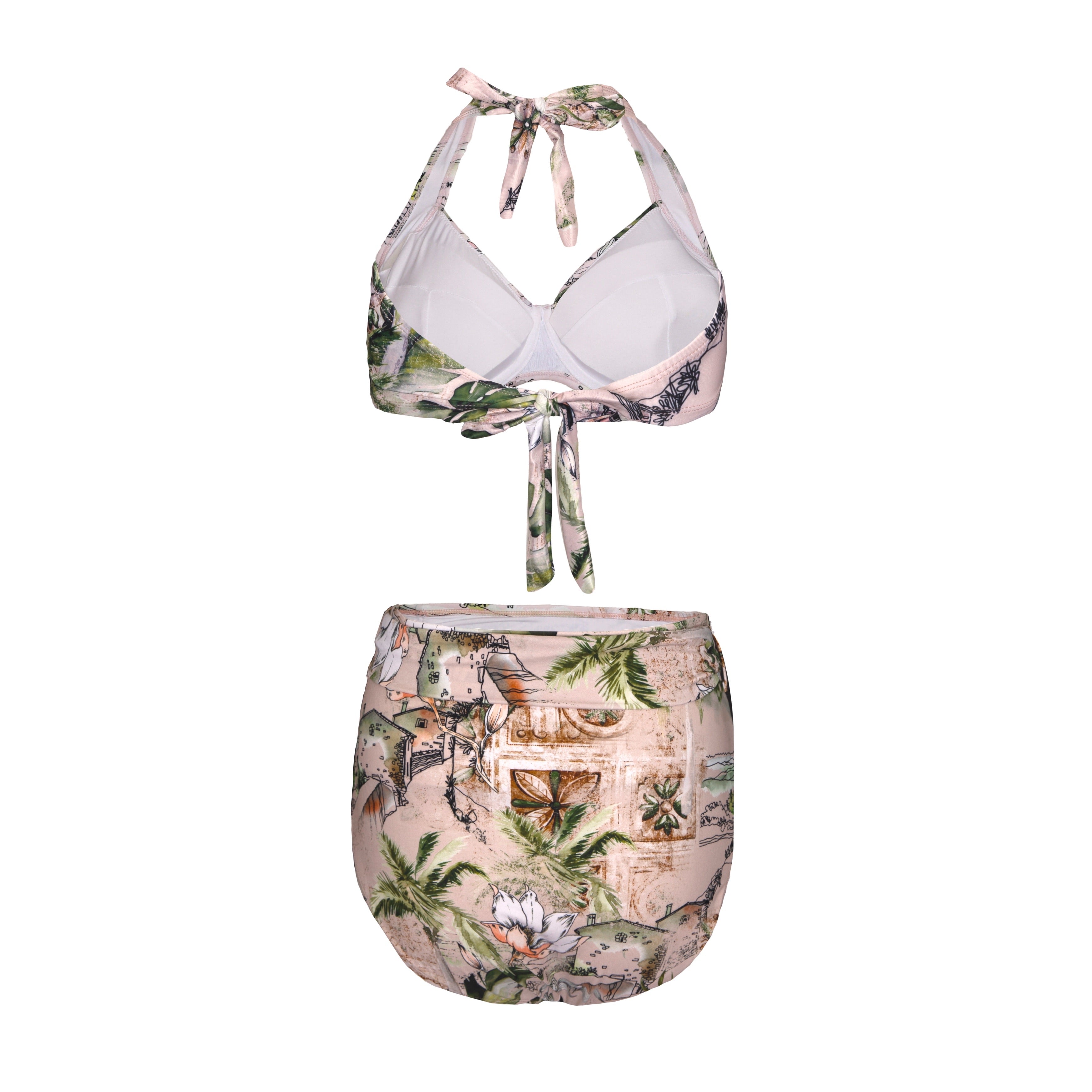 LUCIA 'Selo' High Waist Bikini Bottoms with Removable Waist Tie