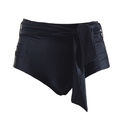 LUCIA High Waist 'Black' Bikini Bottoms with Removable Tie