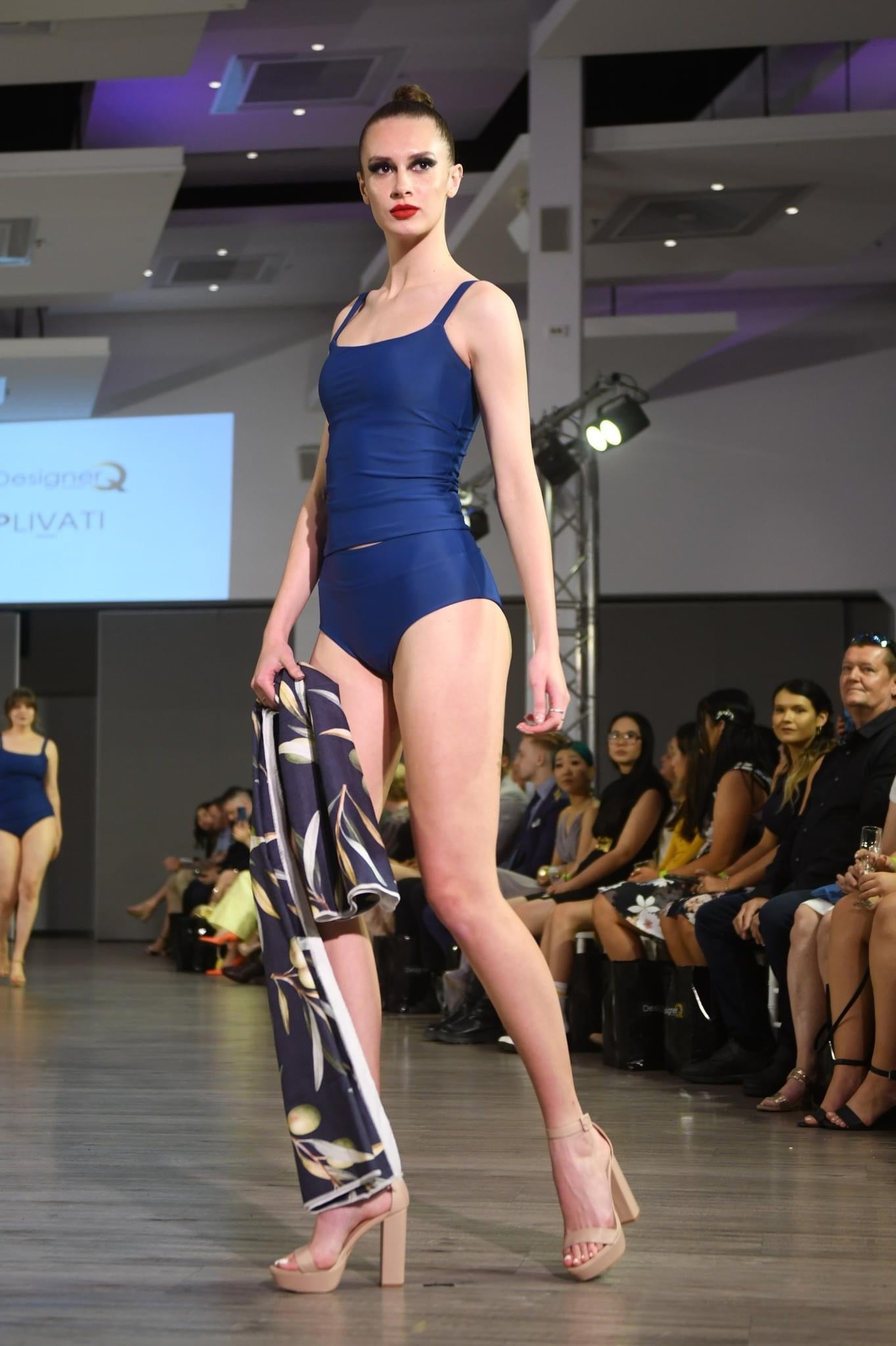 ISOLA Sea Blue Swim Singlet Top