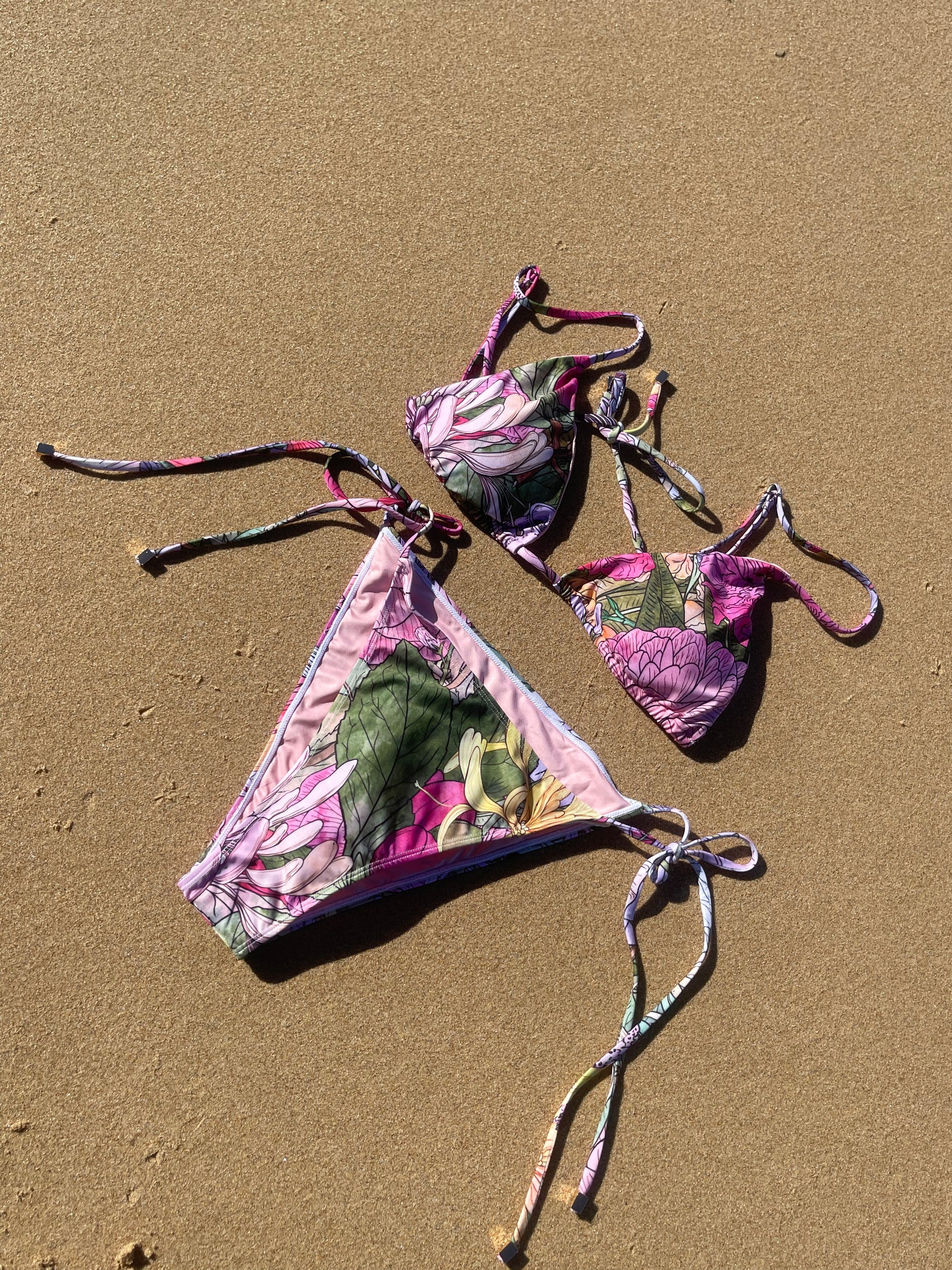 STEVIE 'IN BLOOM’ String Tie Up - Bikini Bottoms