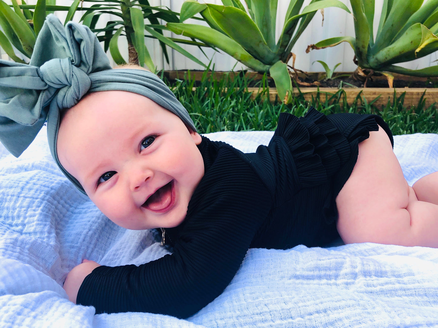 Mini IVANA 'Black Rib' One Piece - PLIVATI  baby girl swimwear