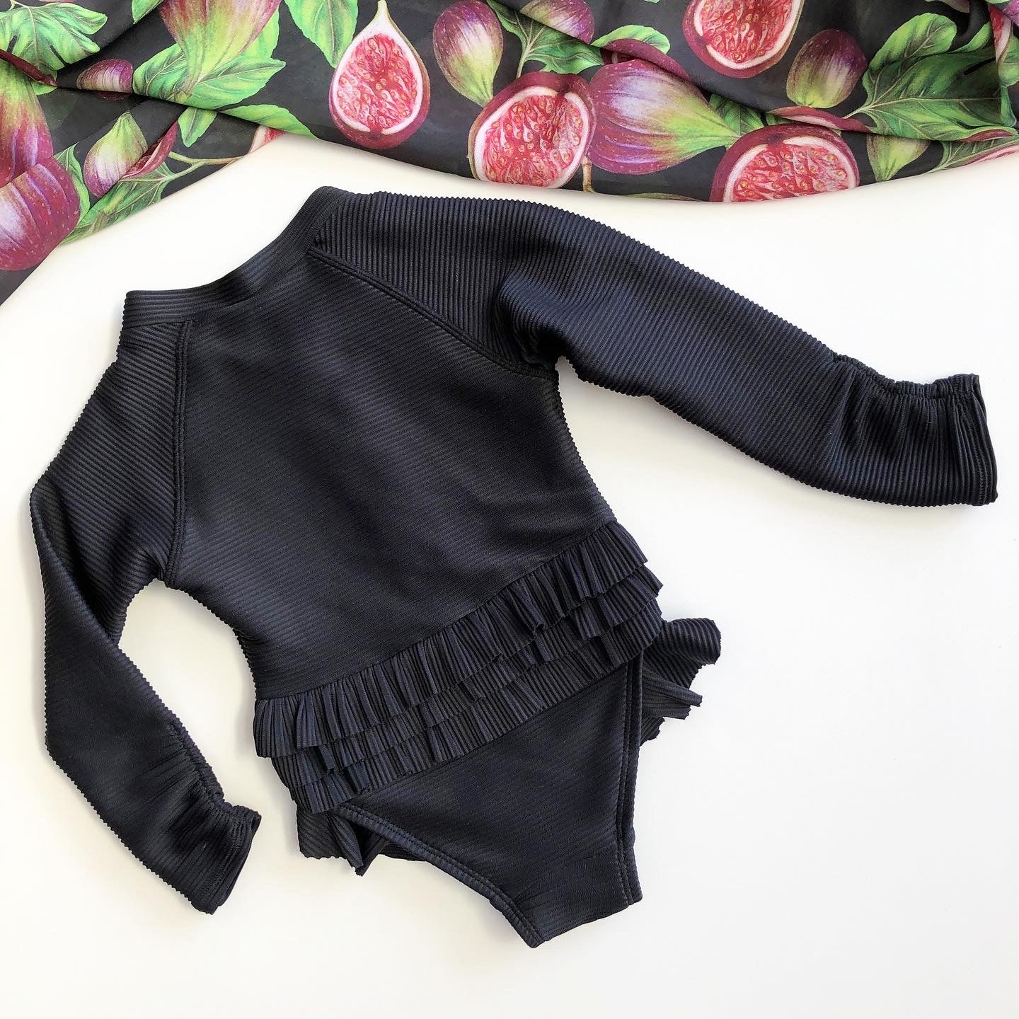 Mini IVANA 'Black Rib' One Piece - PLIVATI Girl's Swimwear
